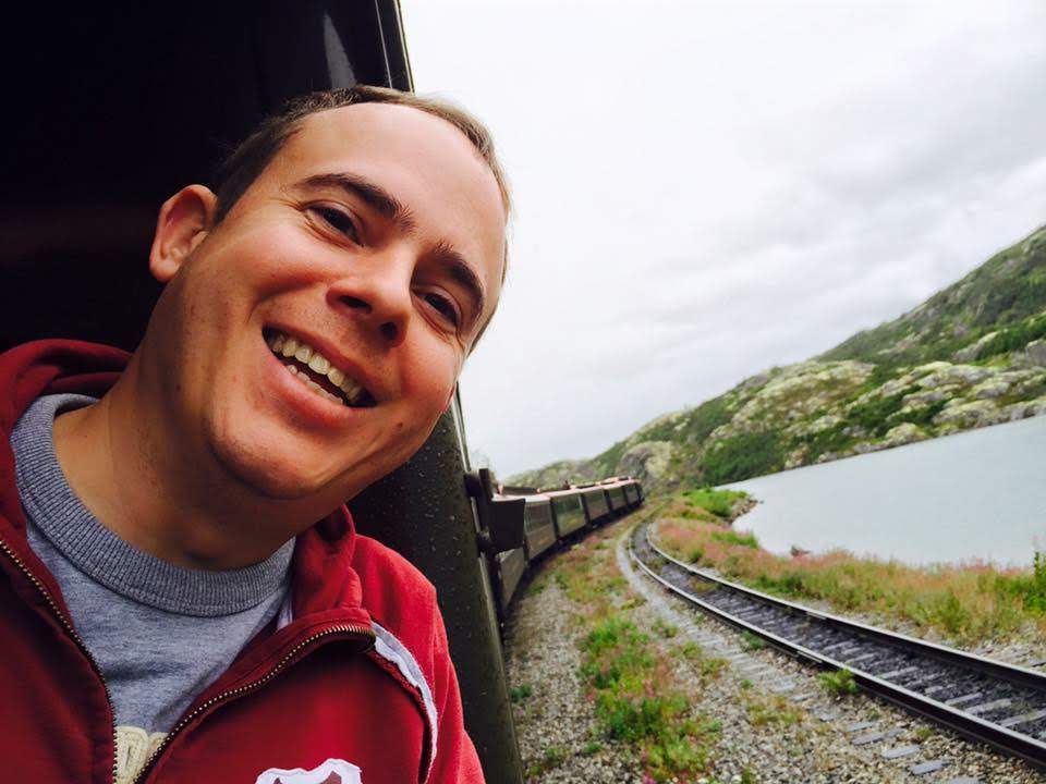 Picture of Daniel on train